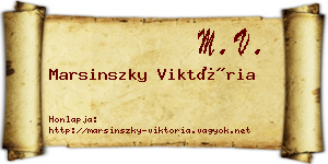 Marsinszky Viktória névjegykártya